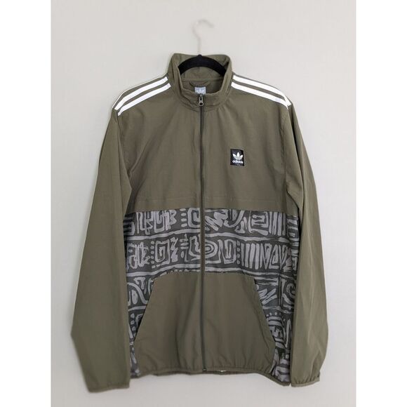 Adidas Mens‎ Dakari Class Action Windbreaker Jacket Patterned Track - Picture 1 of 10